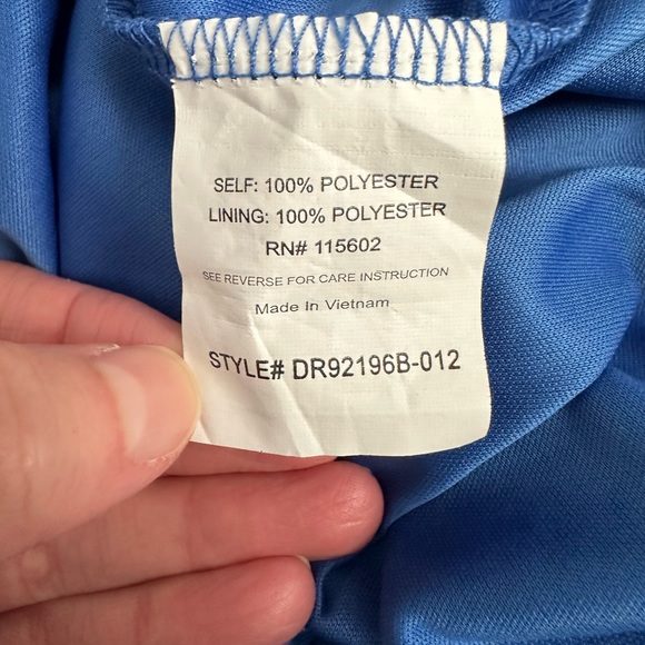 Lush Women Blue Fully Lined Polyester Halter Cinched Waist Mini Dress Size S EUC - Picture 9 of 13